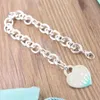 Braclets Braclets Роскошные Ювелирные Изделия 1: 1 Высокое Качество Логотип TIF Классический синий всплеск Акварель Сердце Браслет Бренд Женщины