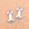 71pcs Antique Silver Bronze Plated dog bone connector Charms Pendant DIY Necklace Bracelet Bangle Findings 22*10mm
