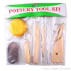 8 pz/set Riutilizzabile Fai Da Te Kit di Strumenti di Ceramica Casa Lavoro Manuale Argilla Scultura Ceramica Stampaggio Strumenti di Disegno DH8668