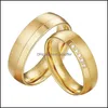 クラスターリングジュエリーラブアライアンスゴールドカラー結婚男性女性女の子提案快適フィットY0420ドロップ