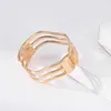 2021 Mode Alloy Metal Geometry Hol Bracelets Bangle voor Dames Wave Shape Manchet Bracelet Elegante Sieraden Bijoux Q0719