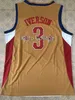 Män sällsynt Allen Iverson #3 West All Star Retro Throwback Basketball Jersey sydde valfritt nummer och namn