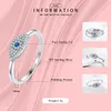 Sale 100% 925 Sterling Silver Cubic Zirconia Blue Eye Lucky Finger Rings For Women Luxury Charm Fashion Fine Jewelry 210707