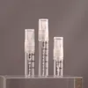 2ml 3 ml Transparent Glassprayflaska Små kosmetiska förpackningsförpackningsförpackningsförpackningar Parfymflaskor som finfördelar flytande behållare