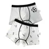 Beach Football Boys Underkläder Kids Boxer 100% Cotton Boy Shorts Bottoms Boys Kläder i 3 4 6 8 10 12 14 år OMGOSH 211122