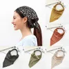 Wydrukowanie Dobry wzory Dorosłych Szalik Włosów Scrunchies Vintage Triangle Hairband Headband Opaska bez klipów Elastyczne zespoły do ​​włosów Headwrap Accesions