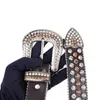 Belts Fashion Genuine Leather High Quality Rhinestones Belt Bling Diamond Studded Women Men For Jeans Cinturones Para Mujer