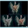 Colliers Pendentifs Jewelryangel Wing Pendentif Collier En Forme De Papillon Amour Couple Cadeau Bijoux Chandail Chaîne Pour Les Filles Femme Mode Lov