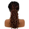 Perucas sintéticas VADES Headband Dreadloc peruca de cabelo longo preto marrom macio faux locs trança crochê para mulheres 6076347