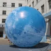 Enorma uppblåsbara belysning Moon Planet 3m / 6m Diameter Blue Hanging / Ground Sphere Ballong för konsert och Party Decoratio