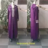 Etnisk kläder Floralklänning Broderi Muslimska Abaya 2022 vår sommarmode huva långa ärmar eleganta kaftan riked maxi klänningar