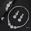 Earrings & Necklace GODKI Luxury Ball Chain Nigerian Statement Jewelry Sets For Women Wedding Cubic Zircon CZ Dubai Gold Bridal Set