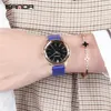 Wristwatches SANDA Charming Crystals Decoration Women Wristwatch Life Waterproof Leather Strap Premium Quartz Movement Relogio Feminino P230