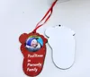 8 styles sublimation pendentifs transfert thermique ornements de Noël décorations MDF vierge ronde ronde en forme de neige thermique pendentif décors bricolage famille photo