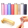 20ml Mini Aluminium Perfumy Butelka Puste Wypełnianie Spray Perfumy Perfumy Refillable Atomizer Obrotowy szklane butelki 6 Kolory