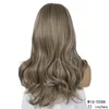 22 inches Synthetic Wig Mix Color Simulation Human Hair Wigs Wave perruques de cheveux humains WIG-058