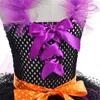 Vestiti della ragazza 2 pz/set Halloween Bambini + Cappello Bambini Vestiti Cosplay Neonate Tutu Costumi di Maglia Abbigliamento Ragazza 2-9Y