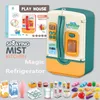 Réfrigérateur rechargeable à Double porte pour enfants, jeu de rôle, jouet, Spray de Contact, appareil ménager pour enfants