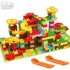 Kleine deeltjes Marmeren Race Run Block Variety Funnel Slide Track Bouwstenen Sets Bricks DIY Kinderen Speelgoed voor kinderen Geschenken Q0624