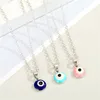 S2292 Turkish Symbol Evil Eye Pendant Necklace Women Men Nazar Turkey Arabic Islamic Lucky Charm Blue Eyes Necklaces