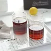 Tasses en verre tasse créative Transparent noir avec ligne lait thé café jus eau tasse maison bureau Drinkware amoureux cadeaux 1 PC