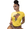 Kobiety Projektanci Odzież 2022 Lato Moda Bluzki Koszule Prosta Round Neck Dollar Drukuj 8 Kolory Krótki Rękaw