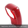 ABS Gear Shift Knob Trim Dcoring Cover för FORD F150 15+ Röd kolfiber