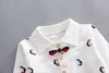 2020 ragazzi di autunno Vestiti di Modo Set Del Fumetto Pinguino Camicia A Maniche Lunghe Pantaloni Della Maglia Set di 3 Pezzi Plaid Casual Bambini Set X0802