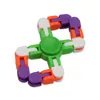 Wacky Tracks Spinner Snap and Click Fidget Toy Game Brinquedos sensoriais para os dedos Quebra-cabeças de cobra para adolescentes, crianças, adultos, alívio do estresse, festas, favores