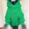 Lyx Casual Teddy Dog Apparel Personlighet Green Handduk Tyg Djur Sweatshirts Gullig Bulldog Schnauzer Utomhus Hoodies