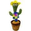 55%off Dancing Talking Singing cactus Stuffed Plush Toy Electronic with song potted Early Education toys For kids Funny-toy 50pcs