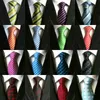 2021 Alta Qualidade 8cm homens laços moda clássica gravatas artesanais casamento laços de seda Paisley gravata tie listras Pants Dots Homens de negócios