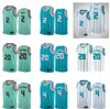 Camisa masculina estampada personalizada LaMelo Gordon Hayward Devonte Graham 2021 Camisas de basquete verde Buzz Uniforme