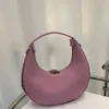 Designer Bags For Women Fashion Genuine Leather Message Underarm Bag Cute Candy Color Handbag New Crescent Pack Zipper Open