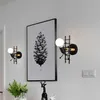 Modern Cartoon Doll Wall Lamp LED Creative Mounted Iron Sconce Living Room children's white wall lamps