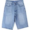 Jean Kurze Männer 3/4 Länge Hosen männlich geradlinig plus größe sommer lose reithosen vintage hip hop straßenbekleidung pant denim shorts 210723