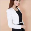 Blazer Coat Donna Coreano Short s Giacca Primavera Estate Ufficio Bianco Slim Abbigliamento Cardigan Cappotti neri LD03 211122