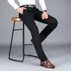 2021 Winter New Men's Warm Casual Pants Business Fashion Fleece Thick Plaid Trousers Office Stretch Pants Male Brand Y0927