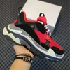 Triple S Kristal Alt Temizle Sole Üçlü S Ayakkabı 17FW Sneakers Mektubu Siyah Krem Kırmızı Baba Platformu Retro Bayanlar Mens Womens Eğitmenler