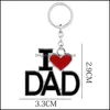 Party Favor Event & Supplies Festive Home Garden Metal Family Pendant Keychain I Love Mama/Mom/Dad/Papa Letter Chains Souvenir Jewelry Key R