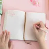 Agenda créatif romance fleur de cerisier cahier illustration grille journal scolaire peint à la main fournitures de bureau fichiers 210611