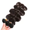 Bundles de cheveux vierges bruts de vague de corps extensions de cheveux alignées par cuticule Double trame tisse 1 paquet 10-30 pouces 100g