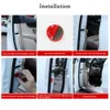 Red Magnetic Wireless LED Car Door Opening Warning Lights Waterproof Strobe Flashing Anti Rear-end Collision Safety Lamps Accessories DC 12V Styling