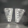 2PCS Auto LED DRL Daytime Running Light For Toyota Innova 2021 Dynamic Turn Yellow Signal Car DRL Day Light Fog lamp