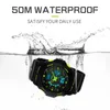 SKMEI Military 2 time Stopwatch Sports Watches Mens Clock Waterproof Luminous Display Digital Wristwatch Relogio Masculino 0955 G1022