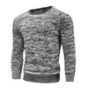 Хлопковый пуловер O-шеи мужской свитер мода твердого цвета высокое качество зима тонкие свитера мужские военно-морские трикотажные одежды