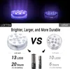 Dämpbara LED-lampor 1LEDS 16 Färger IP68 Vattentät Poolljus med magneter och RF Remote Undervattenslampa för inredning