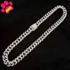 Wofuwofu Diamond Gold Dog CollarstainStainStain State Pet Collar Leash Metal Chain Luxury Crystal Cane Collar Cane Pitbull H1123390625