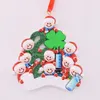 DHL 2021 Natal decoração aniversário festa produto presente personalizado de 4 ornamentos pandêmico diy resina acessórios com corda ct16