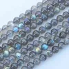 4mm-12mm Natural Labradorite Stone Round Loose 15" Semi Preicous Strand Beads for Jewelry Making DIY Bra